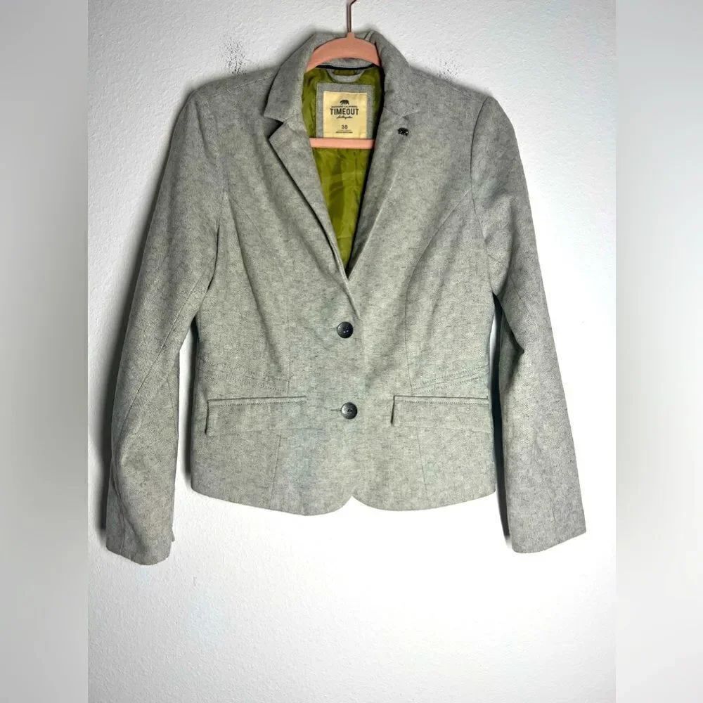 Time Out Women’s Wool Blend Blazer Size 38 EU/ 6 US Lined